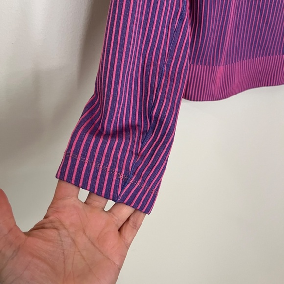 Lululemon Rest Less Cropped Half Zip Colour Rib Psychic / Sonic Pink 10 - Picture 8 of 11